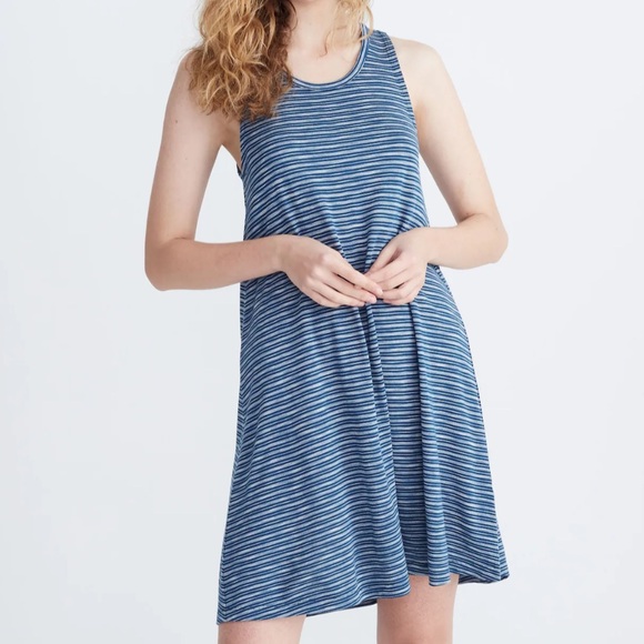 Madewell Dresses & Skirts - Madewell Dress Womens Large Highpoint Tank Dress In Fairbury Stripe Beachy Mini
